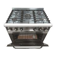 MORELLI 16062 ACERO COCINA IND. 82cm INOX. 5 H. Pta. Vidrio Vitrif.