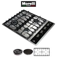 MORELLI 700410 PREGO ANAFE EMPOTRAR GAS 4 H. ACERO Valv. Seg. INDUSTRIAL