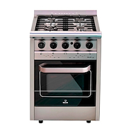 MORELLI 18049  FORZA COCINA IND. 55cm INOX. 4 H. Pta. Vidrio Fund. Encend