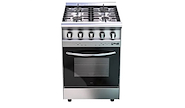 MORELLI 16045 ACERO COCINA IND. 55cm INOX. 4 H. Pta. Vidrio Vitrif.