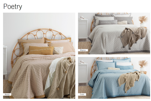 PALETTE POETRY P1735/4 COVERTOR KING + funda almohada y almohada