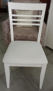 PATRIA MURANO SILLA MADERA BLANCA ecocuero blanco