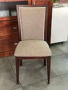 PATRIA MURCIA SILLA MADERA CAOBA S/Mustang (pana beige)