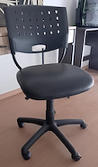 PIRO 1212 SILLA REGULABLE GIRATORIA ecocuero negro/novaino negro