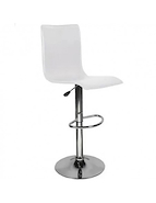 ROSARIO IMPORT SRL 152 BANQUETA BAR  cromada/blanca c/respaldo