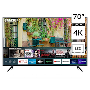 SAMSUNG UN70AU7000GCZB Televisor  70 SMART Ultra HD 4K Android y voz