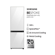 SAMSUNG RB33A307012 BESPOKE HELADERA NO FROST 328 LITROS INVERTER Clean White