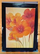 SCUADRA FLOR CUADRO 64X85 WENGUE/FLOR NARANJA
