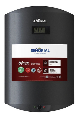 SEÑORIAL 330093 COLGAR TSBE-60 TERMOTANQUE Electrico  60 LITROS Negro