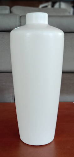 SILVIA DE LAS COSAS 516 JARRON CERAMICA BLANCO OPACO