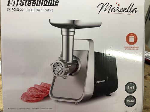 STEEL HOME PC1500 Marsella PICADORA DE CARNE 1500w Acc. Embutidor