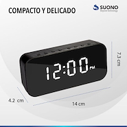 SUONO AYV0119 RADIO PORTATIL Reloj Despertador