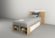 TABLES 6440+6429 SOMMIER 090X195 4 CAJ.+ RESPALDO