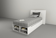 TABLES 6440 SOMMIER JUVENIL 0.90 4 CAJ.BLANCO