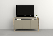 TABLES 4200 MESA TV 42" MELAMINA OLMO/GRIS