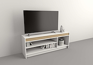 TABLES 1150 MESA TV 42" MELAMINA OLMO/BLANCO