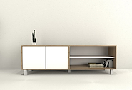 TABLES 4100 MESA TV 75" MELAMINA OLMO/BLANCO