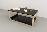 TABLES 2022 MESA CENTRAL RECT. Olmo/Negro 90X50X38