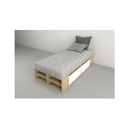 TABLES 6440 SOMMIER 090X195 4 CAJ.OLMO/EVEREST