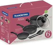 TRAMONTINA MILAN 20599/390 JUEGO OLLAS X6 pzas teflon