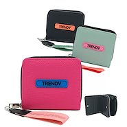 TRENDY 1-21329 BILLETERA NEGRA - AQUA - FUCSIA
