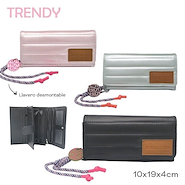 TRENDY 27899 BILLETERA  CON BROCHE Y CIERRE