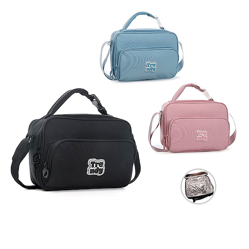 TRENDY 52403 LUNCHERA CELESTE-ROSA-NEGRA