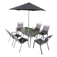 TRIBECA KM11/GO FAMILY JUEGO JARDIN REC 1.60 + 6 SILLONES+PARASOL