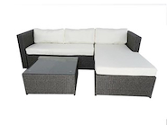 TRIBECA S2120/G MEISSA JUEGO JARDIN LIVING mesa + 1 sillon esquinero Gris