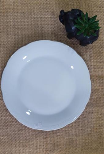 TSUJI Decorado-1800 PLATO PLAYO blanco 25CM