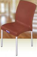 VOSS 2000 MALLORCA SILLA Pata Metal   monocasco chocolate apilable