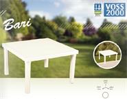 VOSS 2000 BARI MESA JARDIN 0.75m. Cuadrada Blanca Patas Cortas