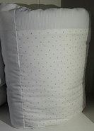 WHITE COUNTRY  ACOLCHADO CUNA FUNCIONAL PATCH celeste y rosa