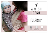 WISH DECO 246 PORTABEBE FULAR jersey algodon  460 x 35 cm. beige / gris