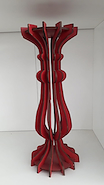 ZAIRE 023042 CANDELABRO MEDIANO ROJO 30CM
