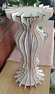 ZAIRE 023043 CANDELABRO GRANDE BLANCO 40CM