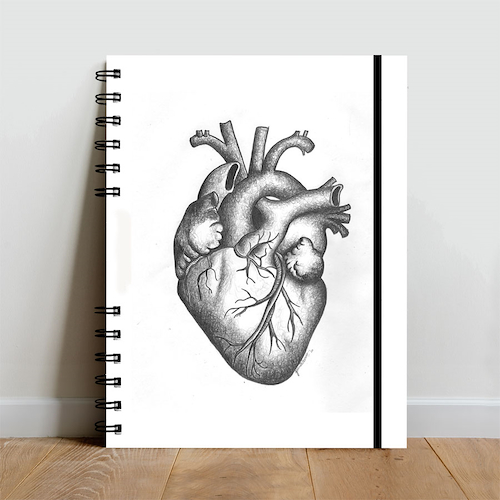 A LA PUPÉ Cuaderno 16  X 21 80 H. Rayado Serie Anatomia - Con elastico