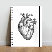 A LA PUPÉ Cuaderno 16  X 21 80 H. Rayado Serie Anatomia - Con elastico