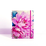 A LA PUPÉ Cuaderno 16 X 21 80 H. Rayado Serie Floreado - Con elastico