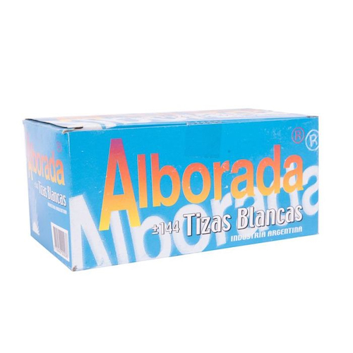 ALBORADA Tiza Blanca X 144 Arte Escolar