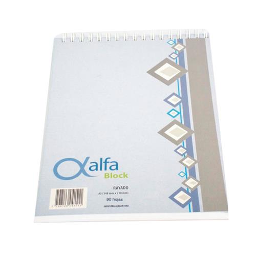 ALFA Block De 80 Hojas A6 Rayado Cuadernos