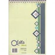 ALFA Block De 80 Hojas A6 Liso Cuadernos