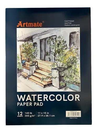 ARTMATE Block Acuarela 27,9 x 38,1 cm 12 H. 300 grs.