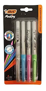 BIC Marcador Permanente Metalizado Grip X4 Escritura
