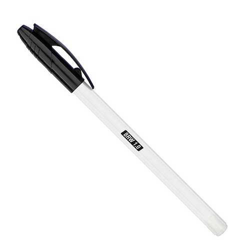 BRW Boligrafo 1MM cuerpo redondo Negro Escritura