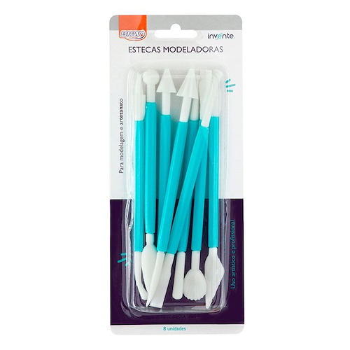 BRW Estecas Modeladoras De Plastico X 8 Unidades Accesorio De Artitstica
