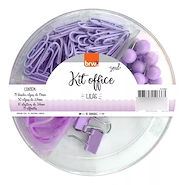 BRW Kit oficina redondo Binder clip, clips, alfileres y bandas elasticas