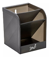 BRW Organizador cuadrado vertical Cuadrado 3 divisiones Plastico