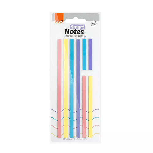 BRW Notas Resaltador Pastel 20 Hojas.