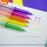BRW Boligrafos Gel Fluo 1.0Mm Escritura Artistica